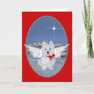 Festividades Cartão de Saudação do Anjo Westie