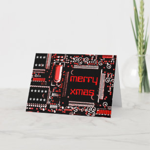 Festividades Cartão de saudação do Circuit Red 2 'Merry Xmas'