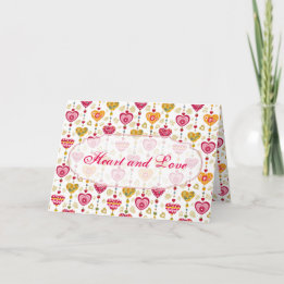 Festividades Cartão de Saudação do Coração do Namorados Retroat