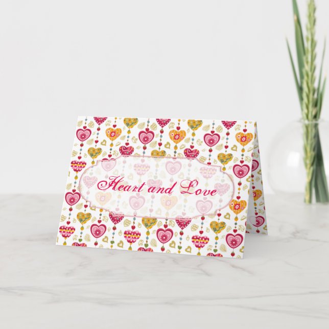 Festividades Cartão de Saudação do Coração do Namorados Retroat (Frente)