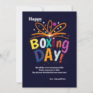 Festividades Cartão de Saudação do Dia de Boxing