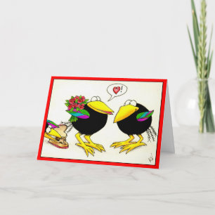Festividades Cartão de saudação do Dia de os namorados Crows En
