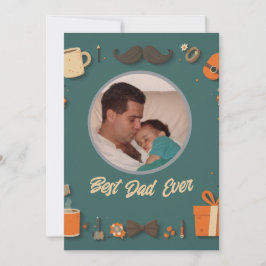 Festividades Cartão de Saudação do Dia do Pai Elegante e Bonito