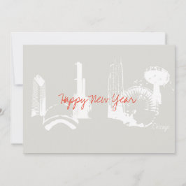 Festividades Cartão de saudação do Feliz ano novo Chicago