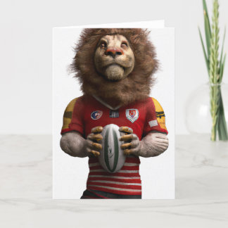 Festividades Cartão de Saudação do Lion de Rugby