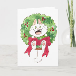 Festividades Cartão de Saudação do Lupin Wreath