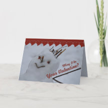 Cartão de Saudação do Namorados Miss Snowman CC038