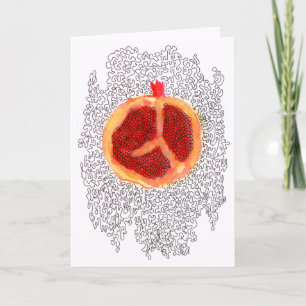 Festividades Cartão de Saudação do Pomegranato bonito Rosh HaSh