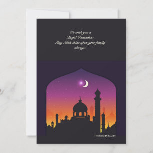 Festividades Cartão de Saudação do Ramadão da Noite Árabe