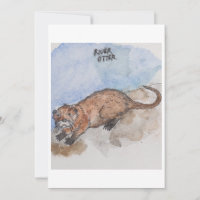 cartão de saudação do rio Otter
