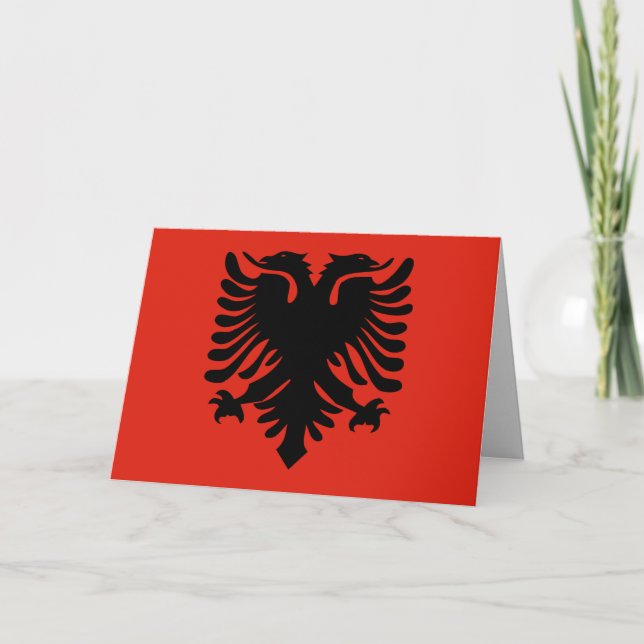 Festividades cartão de saudação do sinalizador albania (Frente)