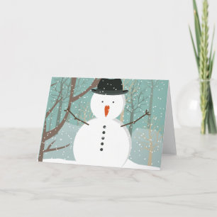 Festividades Cartão de Saudação do Sr. Winter Snowman