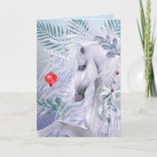 Festividades Cartão de Saudação do Unicorn Deluxe de Natal
