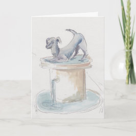 Festividades Cartão de Saudação "Dog Watercolor Sketch/London"