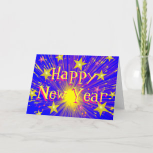Festividades Cartão de saudação 'Feliz ano novo' Firework