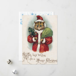 Festividades Cartão de Saudação Flat de Cat.