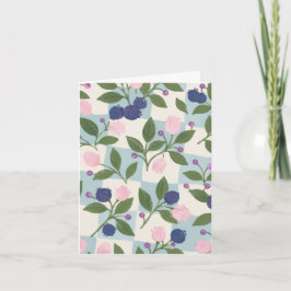 Festividades Cartão de saudação floral Jardim de Mirtilo
