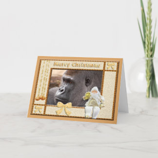 Festividades Cartão de Saudação Gorilla Christmas