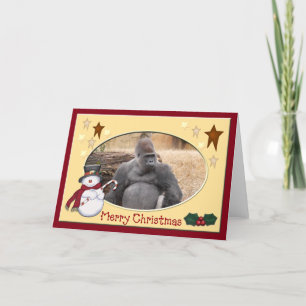 Festividades Cartão de Saudação Gorilla Christmas