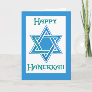 Festividades Cartão de Saudação Hanukkah com Estrela de David