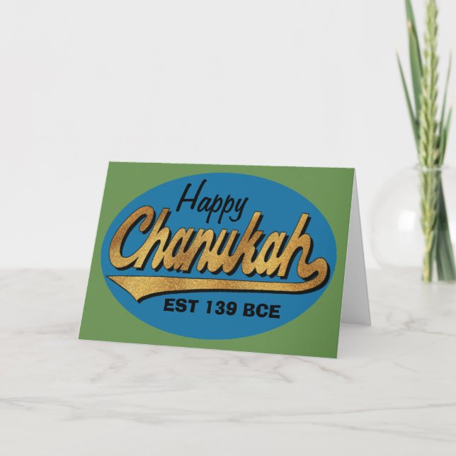 Festividades Cartão de Saudação Hanukkah/Envelope "Retro Chanuk (Frente)