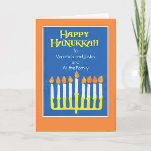 Festividades Cartão de Saudação Hanukkah Menorah para Person