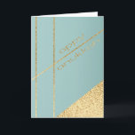 Festividades Cartão de Saudação Hanukkah Turquesa Elegante N Do<br><div class="desc">"Hanukkah "Turquesa Elegante e Dourada" Cartão Saudável com Envelope. Personalizar excluindo o texto na dentro do cartão de saudação. Escolha seu estilo, cor e tamanho de fonte favoritos. Todos os elementos podem ser editados (rotacionados, movidos, excluídos, redimensionados etc.) Obrigados para parar e comprar. Muito apreciado!! Feliz Hanukkah! Tamanho: Standard (5"...</div>