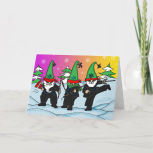 Festividades Cartão de Saudação Holiday Ninja Elves