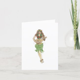 Festividades Cartão de saudação "Hula Girl"