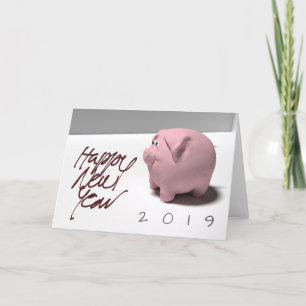 Festividades Cartão de Saudação IPg 3D de Ano Novo e Personaliz