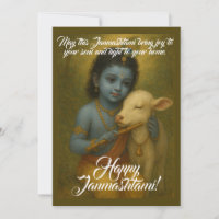 Cartão de Saudação Janmashtami