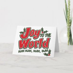 Festividades Cartão de Saudação Joy World Blah Blah (luz)