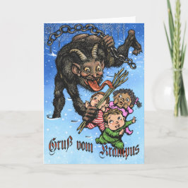 Festividades Cartão de Saudação Krampus