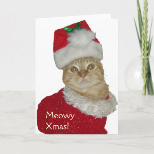 Festividades Cartão de saudação "Meowy Xmas"