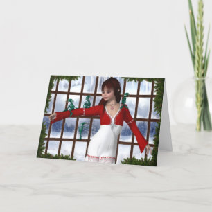 Festividades Cartão de Saudação/Nota do Auxiliar papai noel