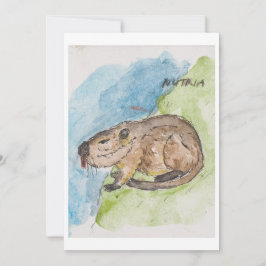 Festividades Cartão de Saudação Nutria