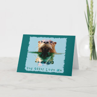 Festividades Cartão de Saudação OTTER Engraçado SEA