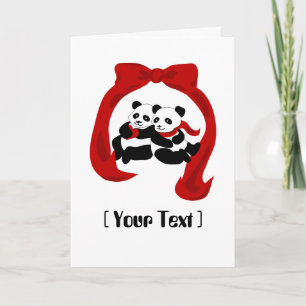Festividades Cartão de Saudação Panda Love