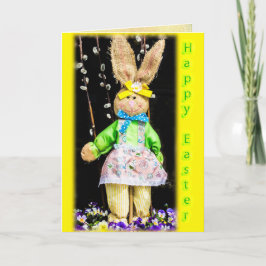 Festividades Cartão de Saudação para Garota Coelhinha do felz p