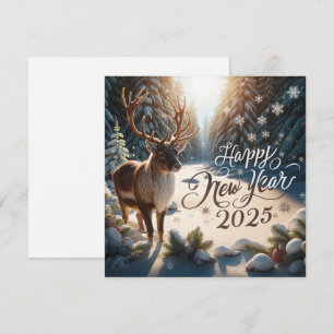 Festividades Cartão de Saudação para o Ano Novo 2025