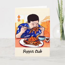 Festividades Cartão de Saudação Pepper Crab
