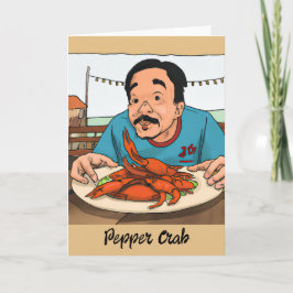 Festividades Cartão de Saudação Pepper Crab