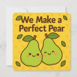 Festividades Cartão de Saudação Perfeito Pear Pun