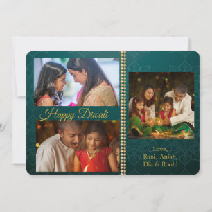 Festividades Cartão de Saudação Personalizado de Foto Diwali Do