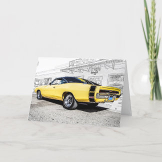 Festividades Cartão de saudação personalizável de hot rod