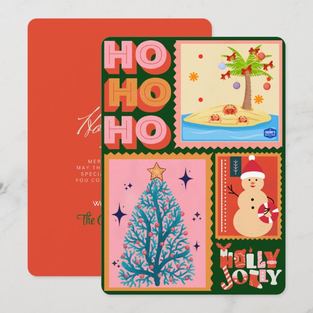 Festividades Cartão de Saudação Plana de Natal Haven (Frente/Verso)