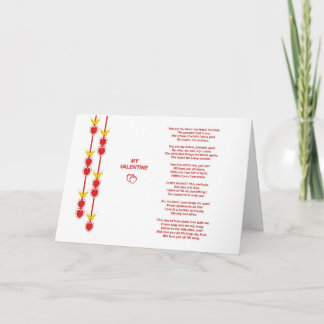 Festividades Cartão de Saudação Poema do namorados