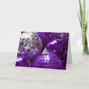 Festividades Cartão de saudação Purple Baubles