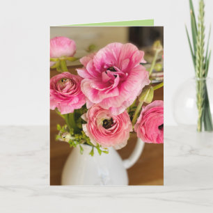 Festividades Cartão de Saudação Ranunculus Rosa