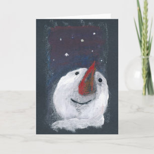 Festividades Cartão de Saudação Refletivo Snowman